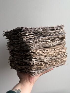200+ Handmade Brown Recycled Paper 7x9" Crafting Scrapbooking Art Supplies